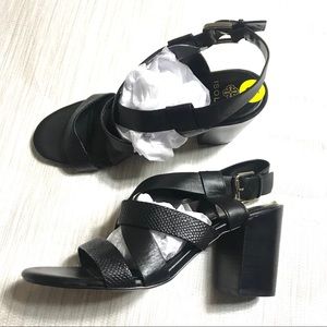 Isola black heel sandals